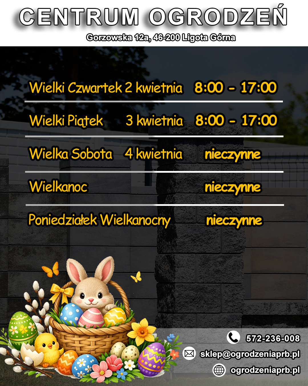 Read more about the article Godziny otwarcia w Święta Wielkanocne